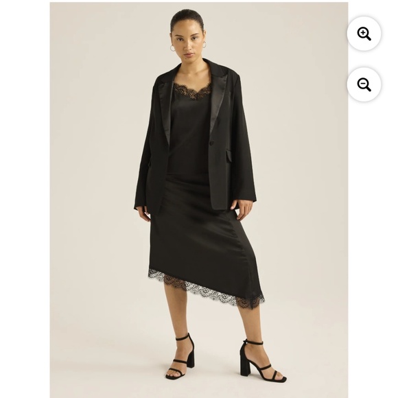 Scoop NYC Women’s Black Tuxedo Blazer Size Medium NWT - Picture 6 of 8